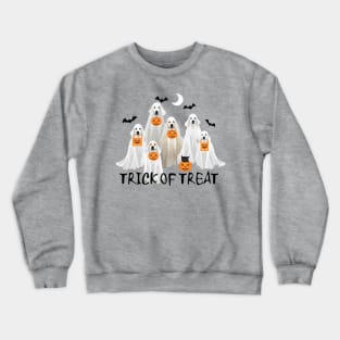 Cute Dog Lover Halloween Dog Golden Retriever Ghosts Halloweening Trick or Treat Crewneck Sweatshirt